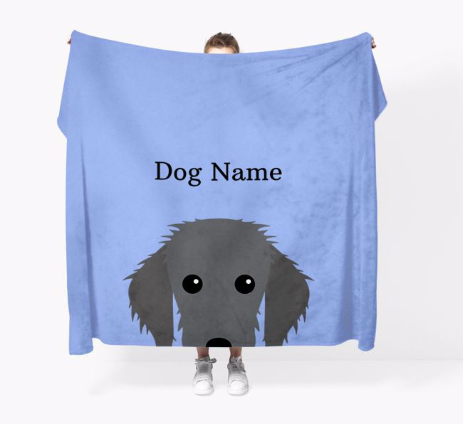 'Peeking Icon' - Personalized {breedFullName} Blanket